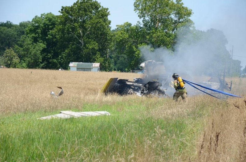 Photo of the wreckage from a White County plane crash on Thursday afternoon.