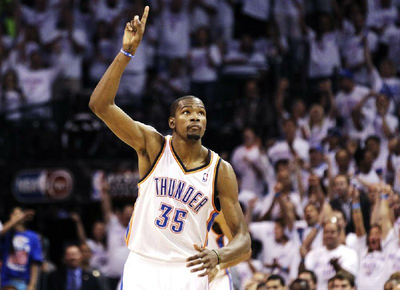 Kevin Durant on his Thunder jersey No. 35: 'That thing's going to