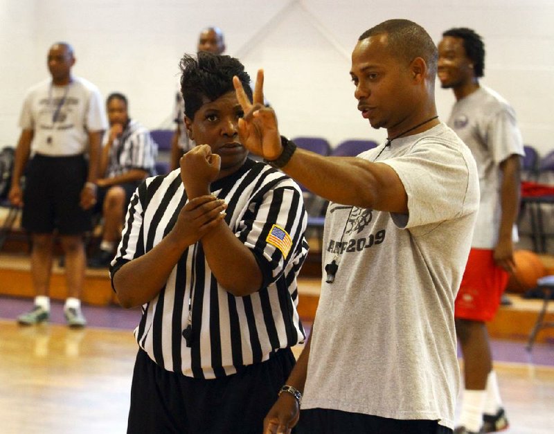 Officials Improving Their Techniques At Camp