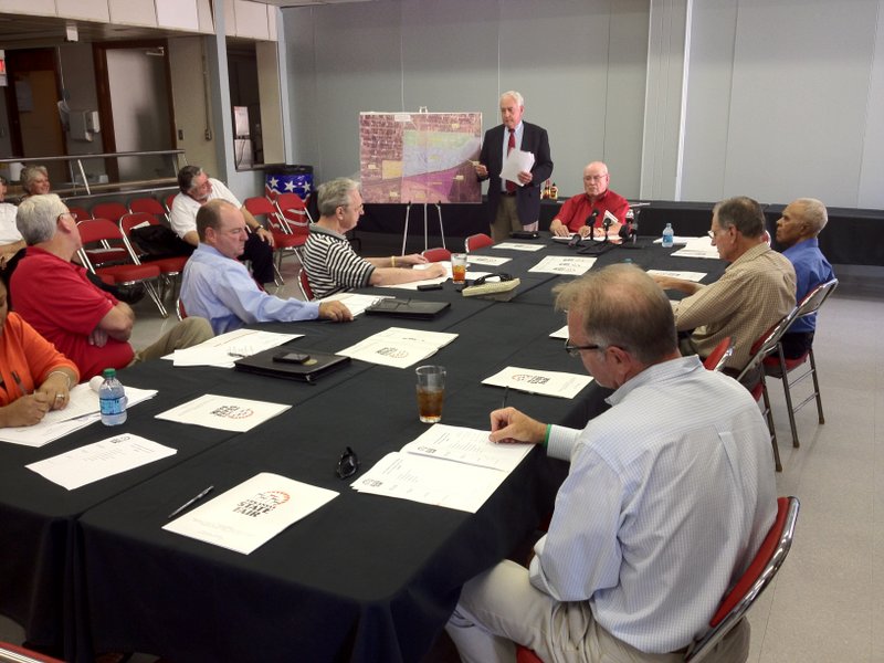 Board members consider the location of the Arkansas State Fair before voting to keep it in Little Rock.