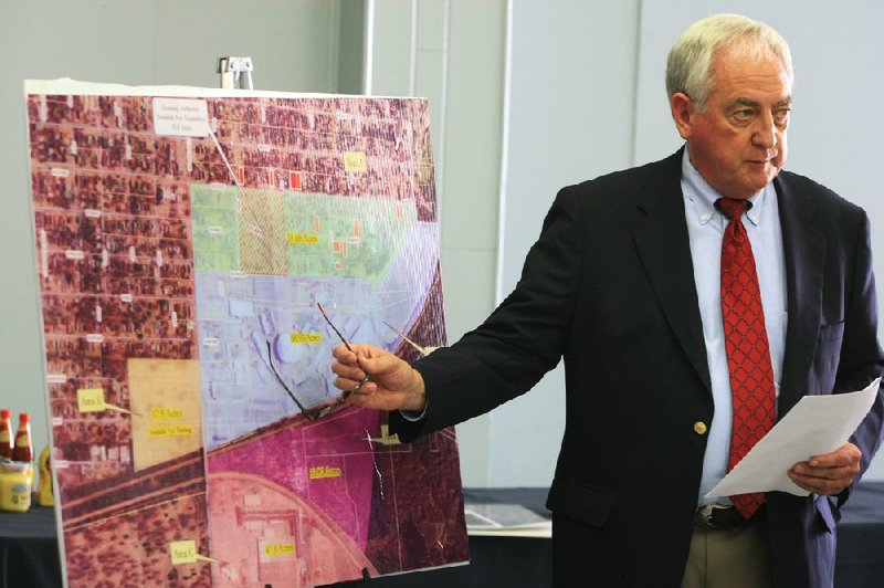 Ralph Shoptaw, general manager of the Arkansas State Fair, discusses the fairgrounds’ future during a board meeting Thursday in Little Rock. 