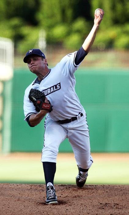 Northwest Arkansas Naturals starting pitcher Chris Dwyer gave up two hits in seven innings on Friday night against the Arkansas Travelers at Arvest Ballpark in Springdale. Dwyer improved to 5-6 as the Naturals shut out the Travs 1-0. 