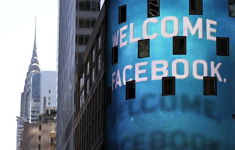 A message on Nasdaq’s video facade in New York’s Times Square welcomed Facebook on May 18, the first day of the company’s initial public offering. 