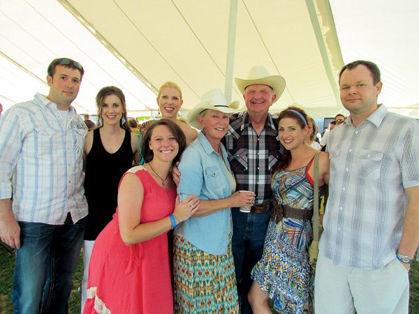 Harriette Habern, founder of Horses for Healing, fifth from left, stands with Vernon and Mandy Medley, her daughter Krissi Habern, daughter Alyson Washburn, husband Glenn Habern, daughter Andrea Habern and Mike Spielvogel at the annual Barn Dance. 