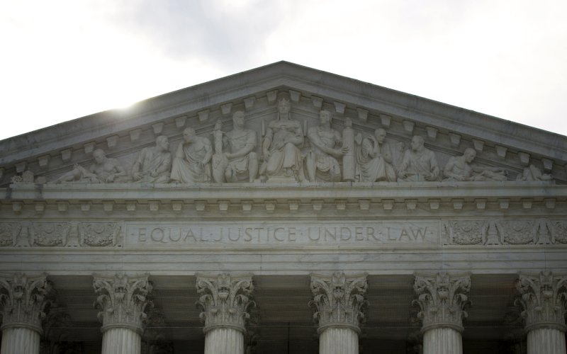 The Supreme Court in Washington, Monday, June 25, 2012. The Supreme Court is meeting Monday to issue opinions in some of the handful of cases that remain unresolved.