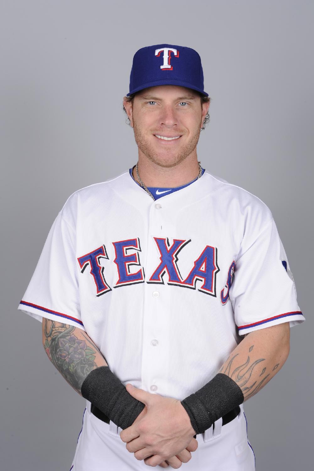 SURPRISE, AZ - FEBRUARY 28: Josh Hamilton #32 of the Texas Rangers poses during Photo Day on Tuesday, February 28, 2012 at Surprise Stadium in Surprise, Arizona. (Photo by Ron Vesely/MLB Photos via Getty Images) *** Local Caption *** Josh Hamilton