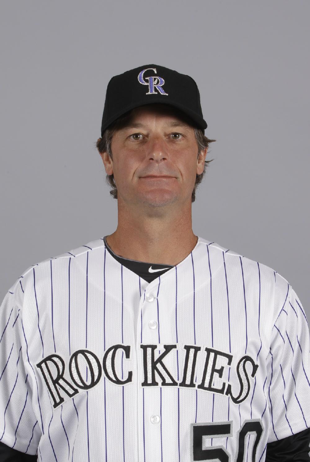 This is a 2012 photo of Jamie Moyer of the Colorado Rockies baseball team. This image reflects the Colorado Rockies active roster as of Feb. 28, 2012 when this image was taken. (AP Photo/Darron Cummings)