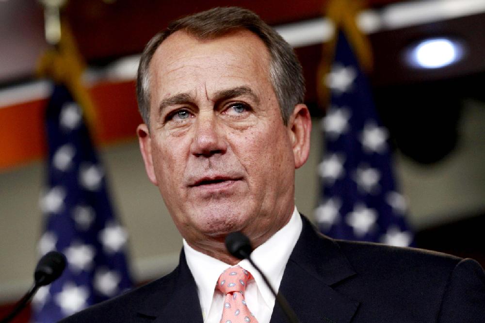 FILE - In this April 26, 2012 file photo, House Speaker John Boehner of Ohio speaks during his weekly news conference on Capitol Hill in Washington. Republicans ignored a veto threat and overcame a rebellion by party conservatives to push a bill through the House Friday keeping interest rates on millions of federal student loans from doubling this summer. (AP Photo/Jacquelyn Martin, File)