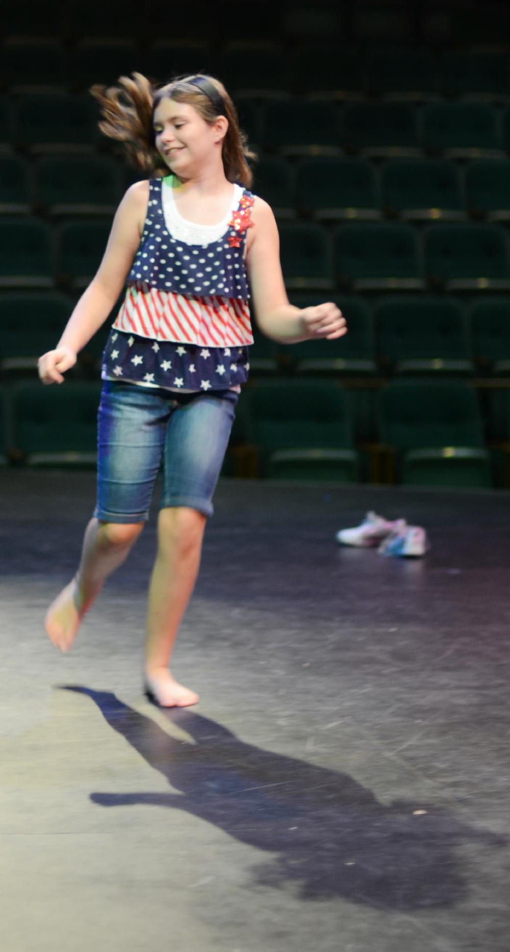 Arkansas Democrat-Gazette/  WILLIAM KENYON  06/25/12-- At the Wildwood Summer Camp children polish up their acting skills with instructor Brittany Kincaid on Thursday.