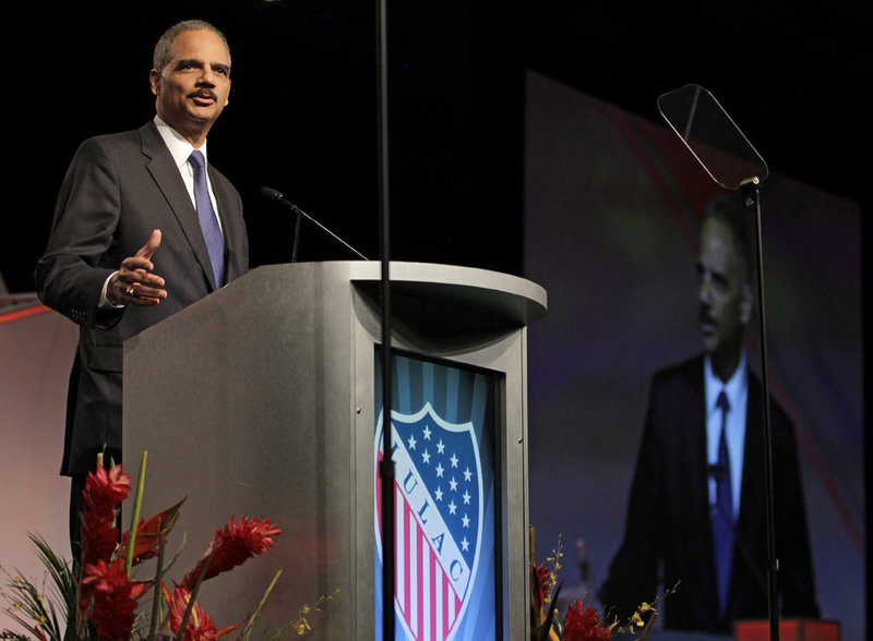 Attorney General Eric Holder speaks at the League of United Latin American Citizens National Convention, Thursday, June 28, 2012, in Lake Buena Vista, Fla.