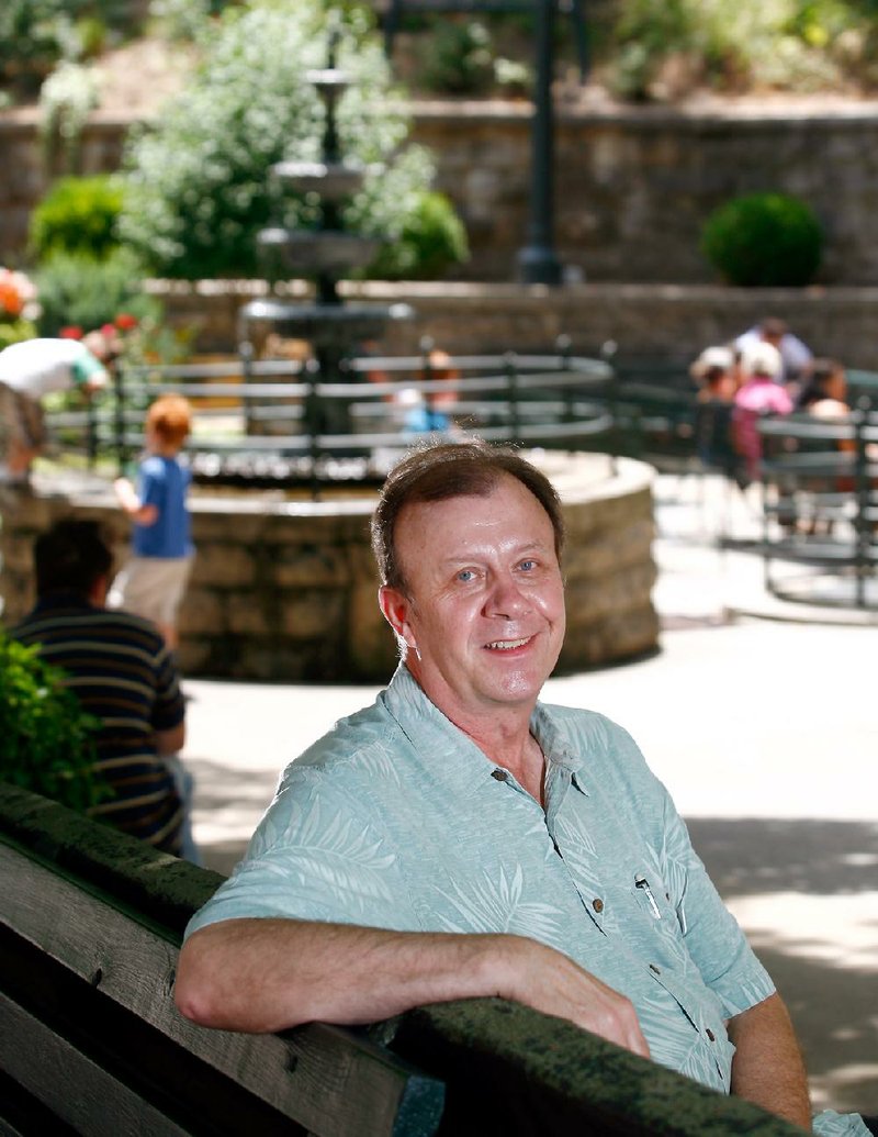Arkansas Democrat-Gazette/JASON IVESTER --06/06/12--
Mike Maloney, executive director of the Eureka Springs Advertising and Planning Commission; shot on Wednesday, June 6, 2012, in downtown Eureka Springs for nwprofiles