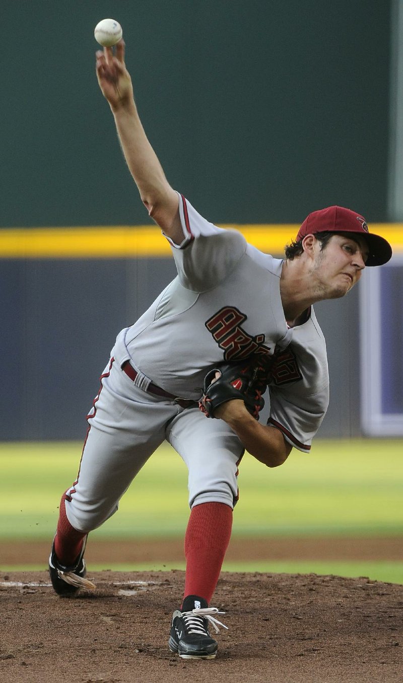 Arizona Diamondbacks starter Trevor Bauer, the team’s third overall pick in the 2011 draft, made his first major league start Thursday and threw his first ball back to the dugout to keep it. But he threw it to the opposing team’s dugout, not his own. 