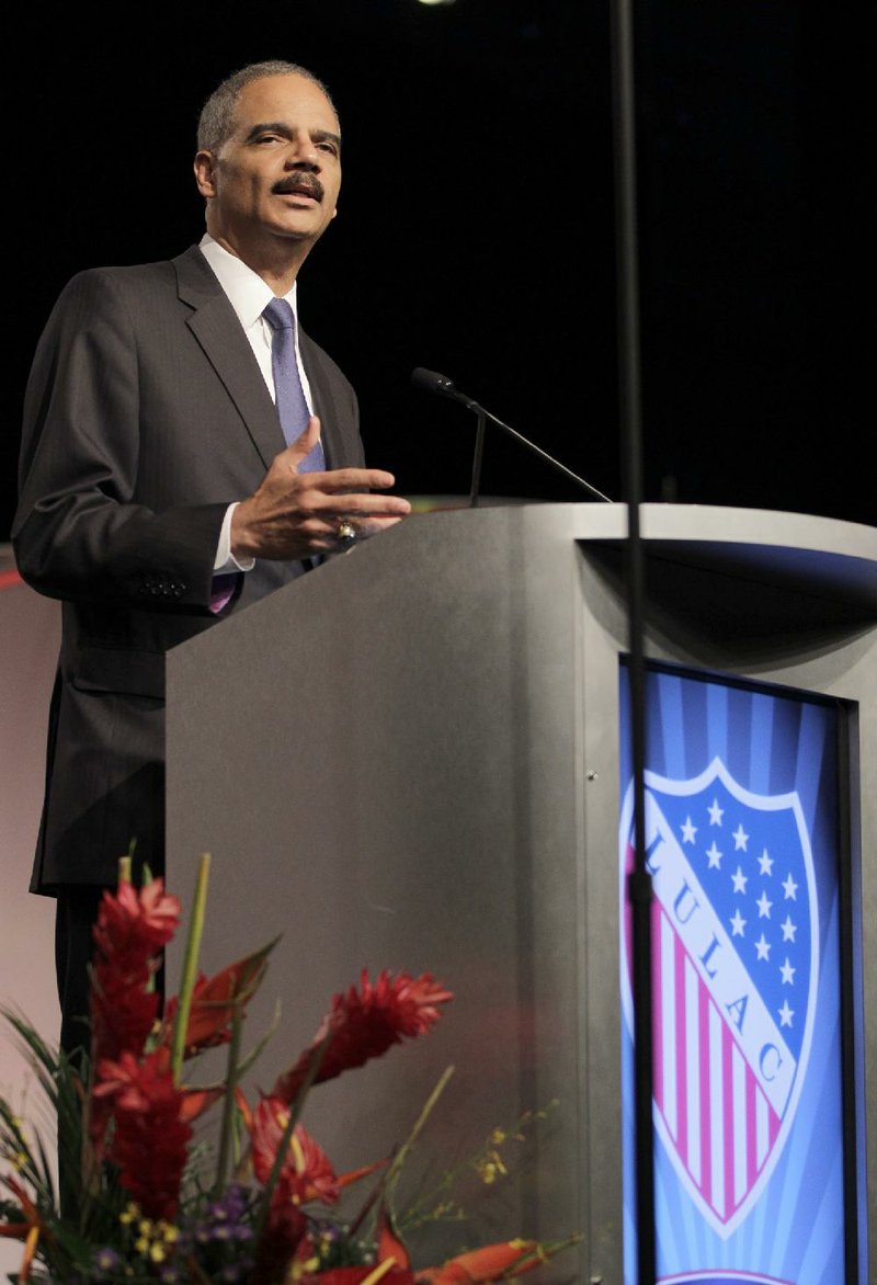 Attorney General Eric Holder speaks at the League of United Latin American Citizens National Convention on Thursday in Lake Buena Vista, Fla. 