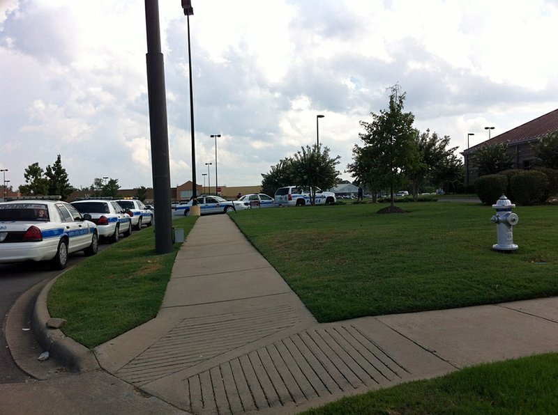North Little Rock police respond to a bank robbery at the Bank of the Ozarks branch on East McCain Boulevard.