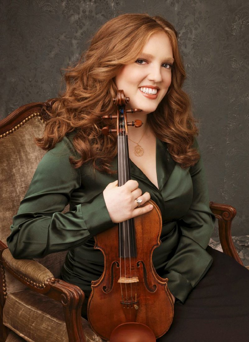 Violinist Rachel Barton Pine (shown) headlines a Feb. 14 concert with the Youth Rock Orchestra in the Great Hall of the Clinton Presidential Center in Little Rock, and cellist Sebastian Baverstam will give an April 4 recital, all part of the Chamber Music Society of Little Rock’s 2012-13 season. 