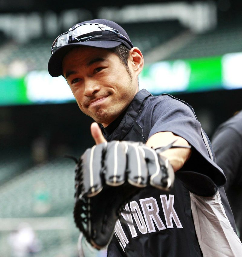 2013 Ichiro Suzuki Game Worn New York Yankees Jersey. Baseball