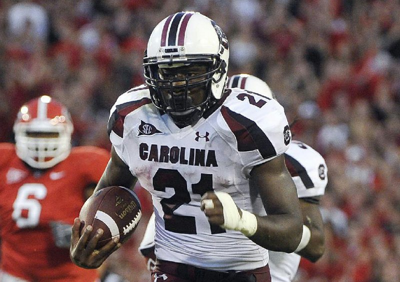 South Carolina running back Marcus Lattimore ran for 1,197 yards and 17 touchdowns during his freshman season in 2010, but his season ended early last year because of major knee surgery. 