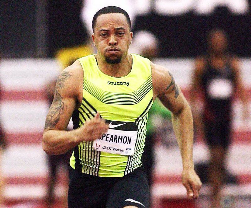 Wallace Spearmon (Arkansas Razorbacks, Fayetteville) will compete today in the first round of the 200 meters at the Olympics in London. Spearmon was disqualified at the 2008 Olympics in Beijing for stepping out of his lane. 