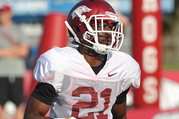 Cornerback Darius Winston is one of three five-star recruits to sign with Arkansas in the past 10 years, but he said he hasn’t reached his own expectations in his first three years with the Razorbacks. “I expect a lot of out myself. I expect more out of myself than anyone else does,” Winston said. “I feel like a lot of people feel I’ve let them down and they might have turned on me too soon, not knowing my circumstances. But I’m a no-excuse kind of guy. Whatever happened, happened. You deal with it and go. That’s life.” 