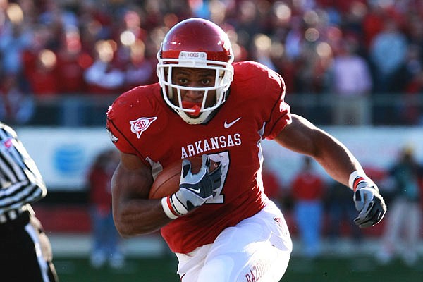 Former Arkansas running back Knile Davis was drafted by the Chiefs on Friday.