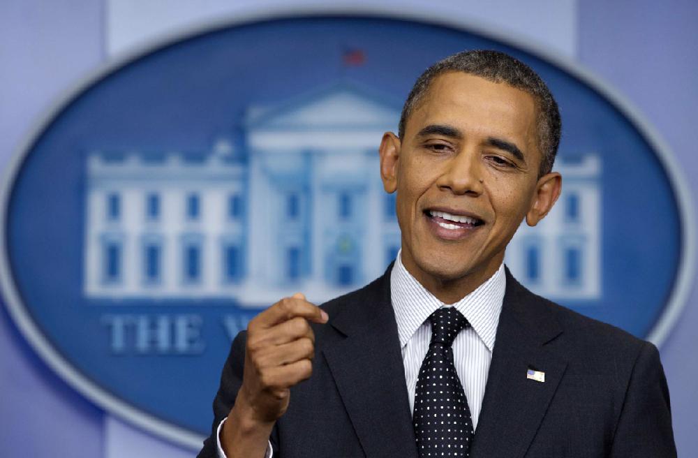 President Barack Obama speaks in the White House briefing room, Monday, Aug. 20, 2012, in Washington. (AP Photo/Carolyn Kaster)