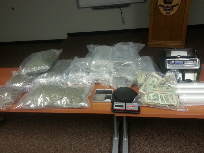 Police seized 34.5 pounds of marijuana.