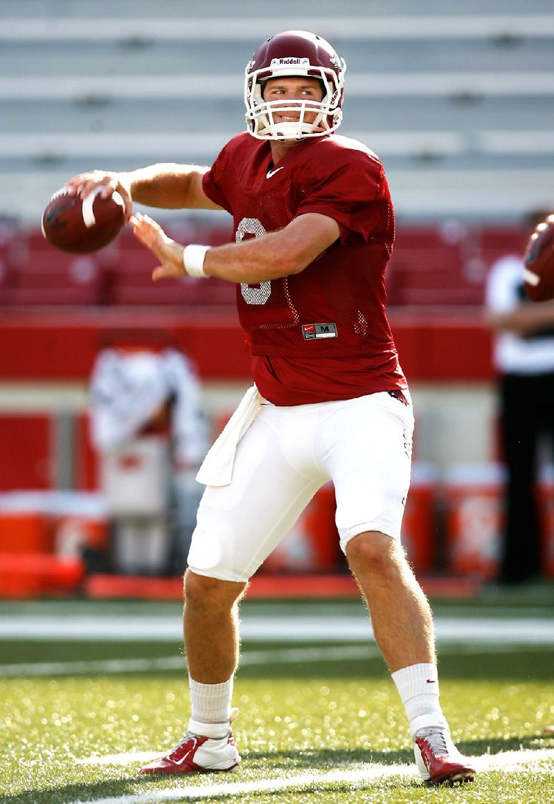 Arkansas quarterback Tyler Wilson said he and his teammates are aware of the NFL scouts who attend Razorbacks practices. “You go out and try to play like you always play, or maybe even a little better,” Wilson said. 