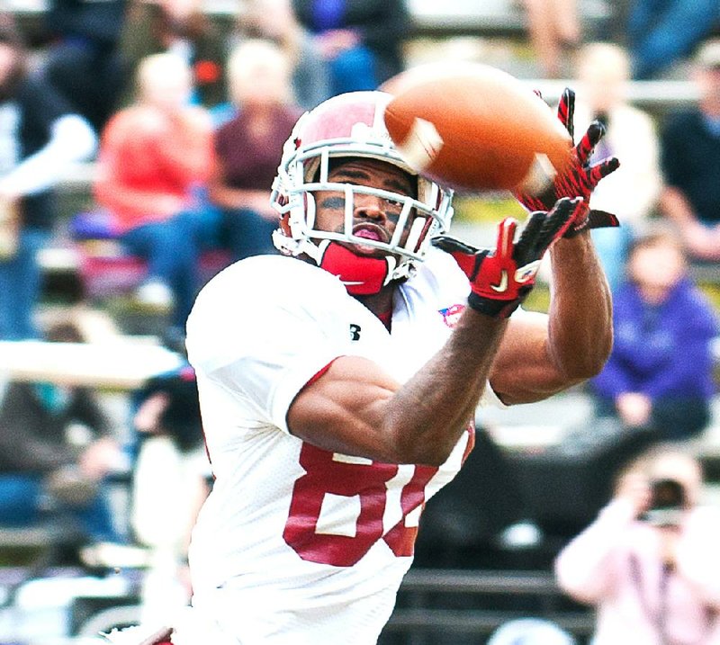 Henderson State receiver Robert Jordan, who had 36 catches, 401 yards and 1 touchdown last season, is one of three returning receivers for the Reddies. 