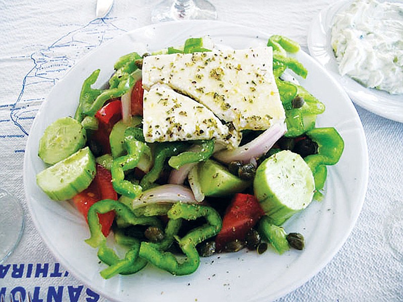 The flavors of this Greek Country Salad get better with time, and leftovers can be stored and used with grilled meats or in sandwiches made with pita pockets.