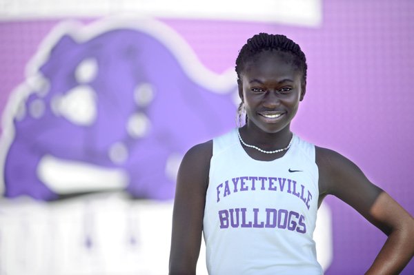 Amanda Agana, a sophomore who moved to Fayetteville from Ghana, Africa, hopes to help lead the Lady Bulldog cross country team at the state meet this year.