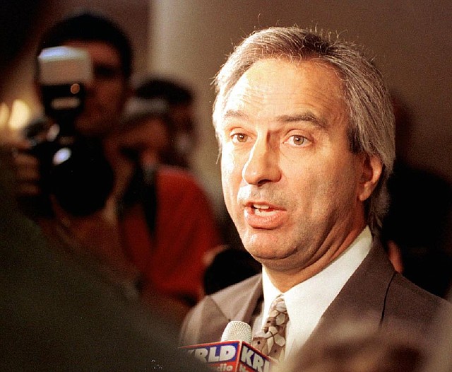 Jimmy Creech, addressing the media in 1998, captured national attention by repeatedly performing same-sex union ceremonies in violation of United Methodist Church teachings. Defrocked in 1999, Creech will be honored by Sherwood’s Open Door Community Church.


