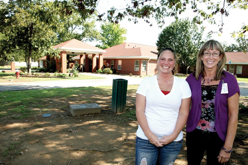 Holly Reavis, left, and Darlene Boyd work at the Wilbur D. Mills Recovery Center and are involved with National Recovery Month events at the center.
