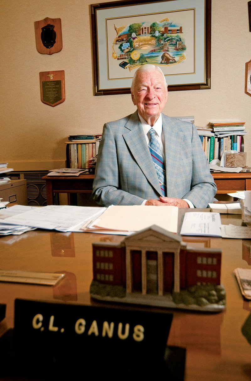 Clifton Ganus Jr., the chancellor at Harding University in Searcy, served as Harding’s president from 1965 to 1987.
