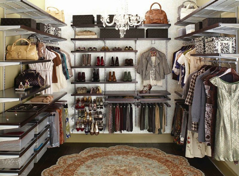 A closet system, like this one from the Container Store, can help homeowners organize the chaos in their lives — or at least in their closets. 