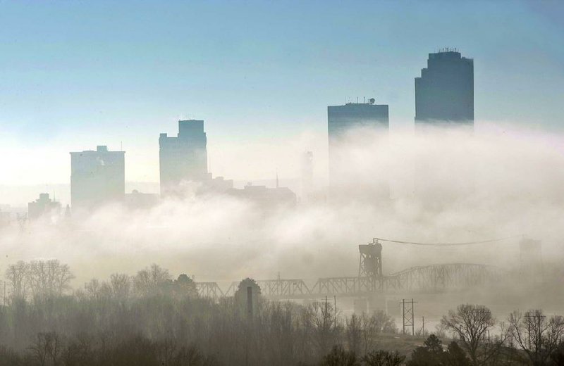 Last year’s annual humidity pod evanescence turned the Little Rock skyline into a magical wonderland. 