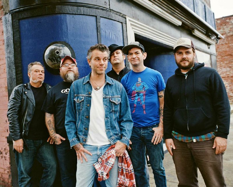 Lucero, fronted by Little Rock native Ben Nichols (third from left), will headline the Saturday lineup of the inaugural Arkansas Sounds Music Festival in downtown Little Rock. 