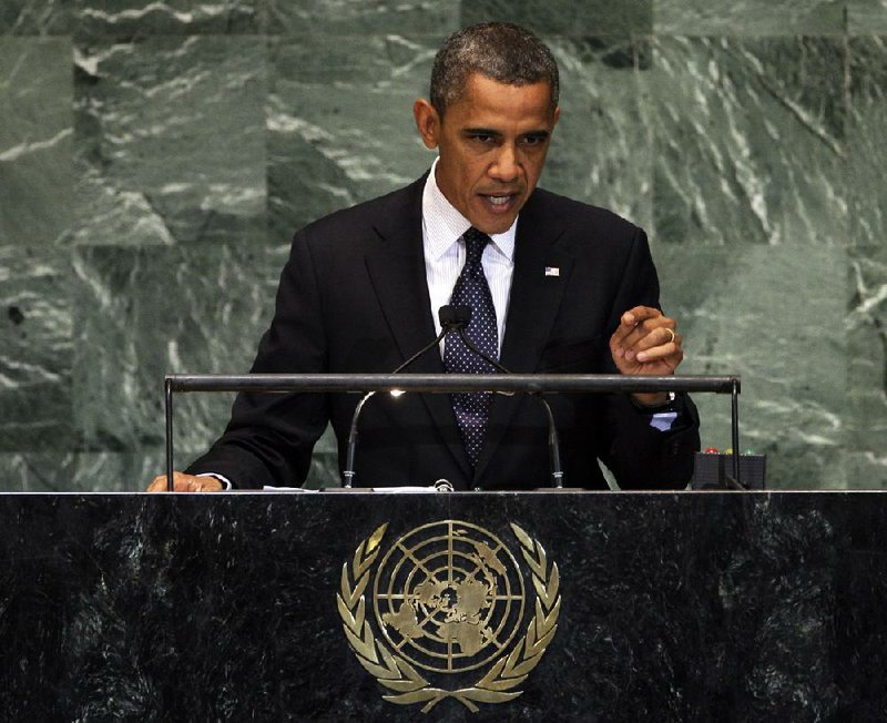 In his address Tuesday to the United Nations General Assembly, President Barack Obama spoke sternly on Iran’s nuclear ambitions but said there was “still time and space” for a diplomatic solution. 
