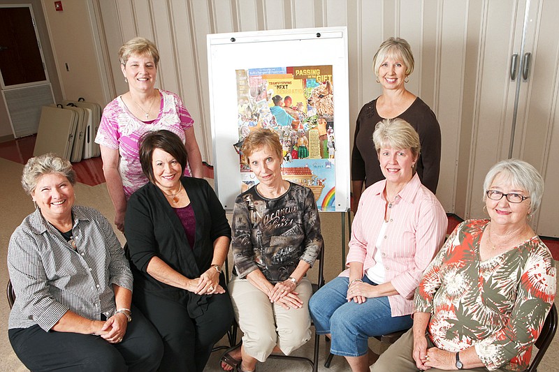 A group of about 20 retired Caldwell Elementary School teachers has launched a fundraiser in honor of Alice Glover, a retired Benton teacher who died in May. Seated, from the left, are Peggy Chennault, Patti Snowden, Carolyn Hoggard, Janis Barker and Gara Land; and standing, from the left, are Jana Brumbelow and JoAnne Zachary. The women are part of the group that is striving to raise at least $5,000 to donate to Heifer International.