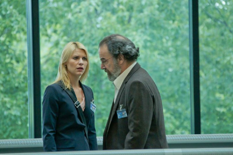 Homeland stars Claire Danes as Carrie Mathison and Mandy Patinkin as Saul Berenson. 
