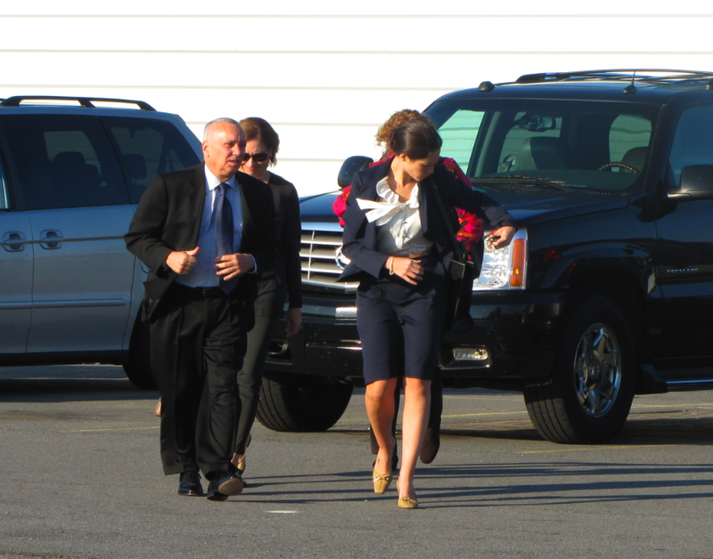 Jack Gillean, left, arrives at the Faulkner Couny jail Unit II to surrender Wednesday morning. His attorney said he planned to immediately post bond.