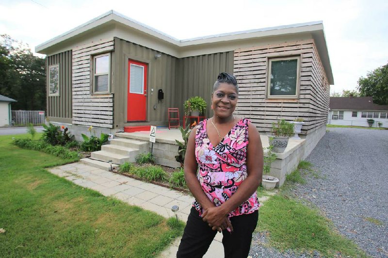 Valarie Abrams’ 1,281-square-foot house at 421 E. 21st St. in downtown Little Rock was constructed out of four shipping containers salvaged by Little Rock-based Smart Structures. The firm built the house in cooperation with the Downtown Little Rock Community Development Corp., a nonprofit organization. The $120,000 house features modern amenities, bamboo floors and large bedroom closets. 