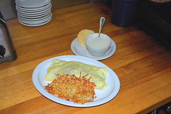 The Western omelet is one of the most popular selections, along with the made-from-scratch biscuits and gravy.