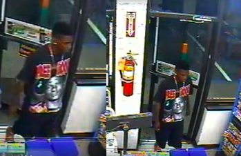 Surveillance shows a suspect in an attempted robbery at an EZ Mart early Tuesday in Little Rock.
