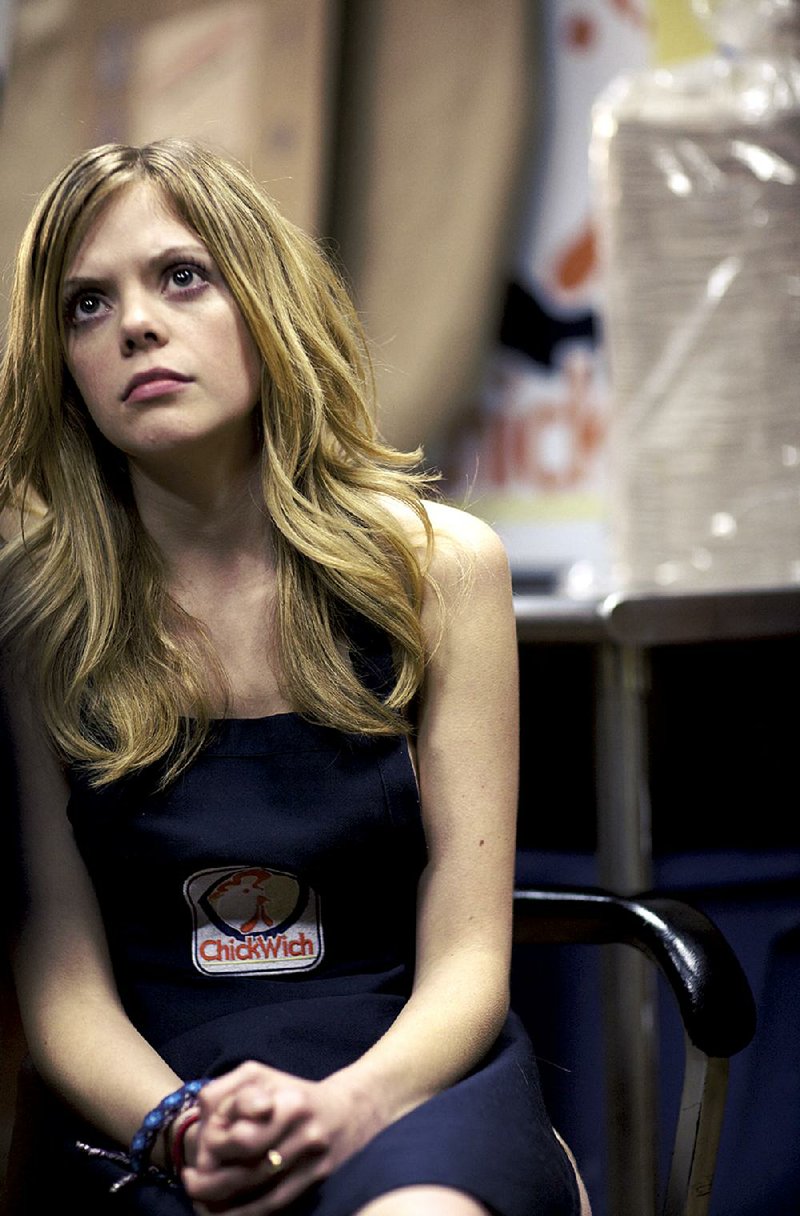 Becky (Dreama Walker) is unjustly accused and detained in Craig Zobel’s button-pushing drama Compliance, which is based on an actual incident. 