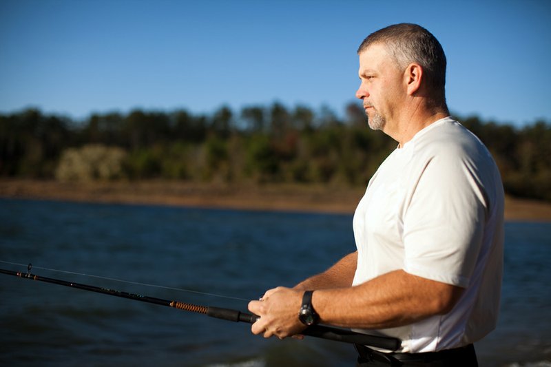 Brian Bagwell casts a line into DeGray Lake. He has been a member of the Arkadelphia Bass Club since the early 1990s.