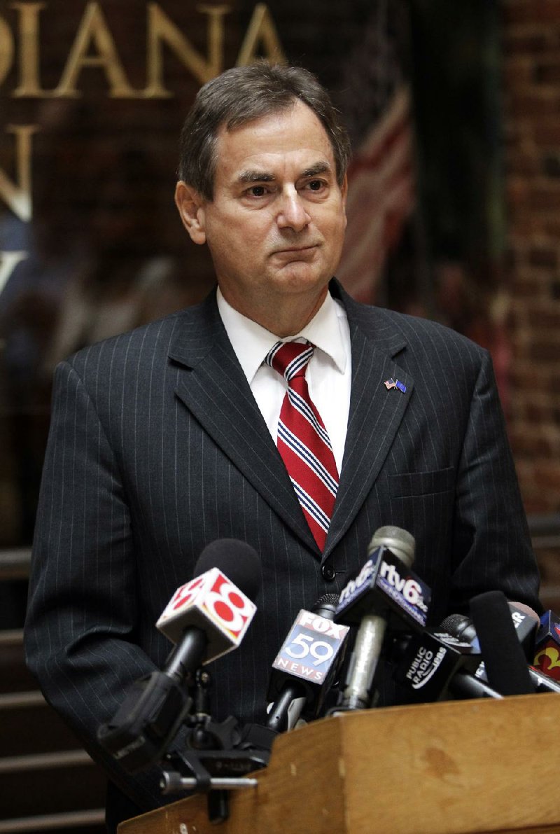 Indiana Republican Senate candidate Richard Mourdock at a news conference Wednesday in Indianapolis said he views life as “precious” and abhors violence, including rape. 