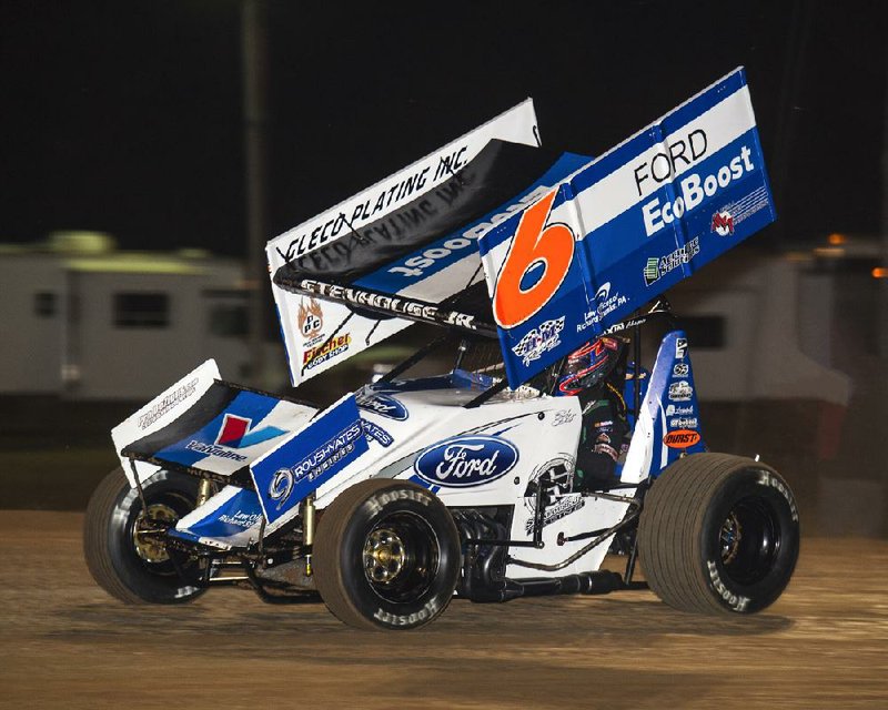 Ricky Stenhouse Jr., the defending NASCAR Nationwide Series champion, takes part in practice at Little Rock’s I-30 Speedway on Wednesday night in preparation for the 25th annual Comp Cams Short Track Nationals. The event continues tonight. 