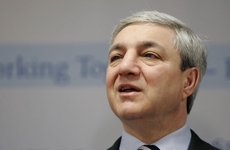 In this March 7, 2007, file photo, Penn State University president Graham Spanier speaks during a news conference at the Penn State Milton S. Hershey Medical Center in Hershey, Pa. Spanier is accused of perjury, endangering children and other charges in the Jerry Sandusky molestation scandal. According to online court records charges were filed, Thursday, Nov. 1, 2012, against Penn State's ex-president and two other administrators in what prosecutors called “a conspiracy of silence."