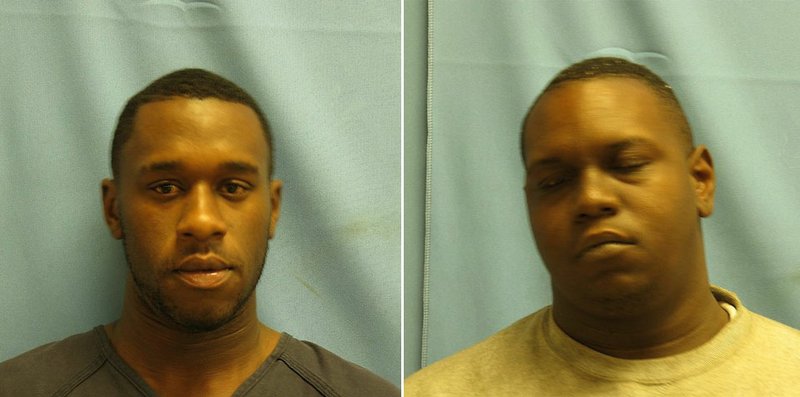 Joe Bell III (left) and Johnathan Hattison (right) are held without bail after being accused of fatally shooting a man in front of his children.