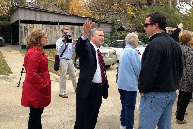 U.S. Rep. Tim Griffin, R-Little Rock, arrives Tuesday, Nov. 6, 2012, to vote at Fire Station 10 on Kavanaugh Boulevard in Little Rock.